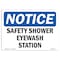 Signmission OSHA Notice, 5" Height, Safety Shower Eyewash Station Sign, 7" X 5", Landscape OS-NS-D-57-L-18222 - alternate 1